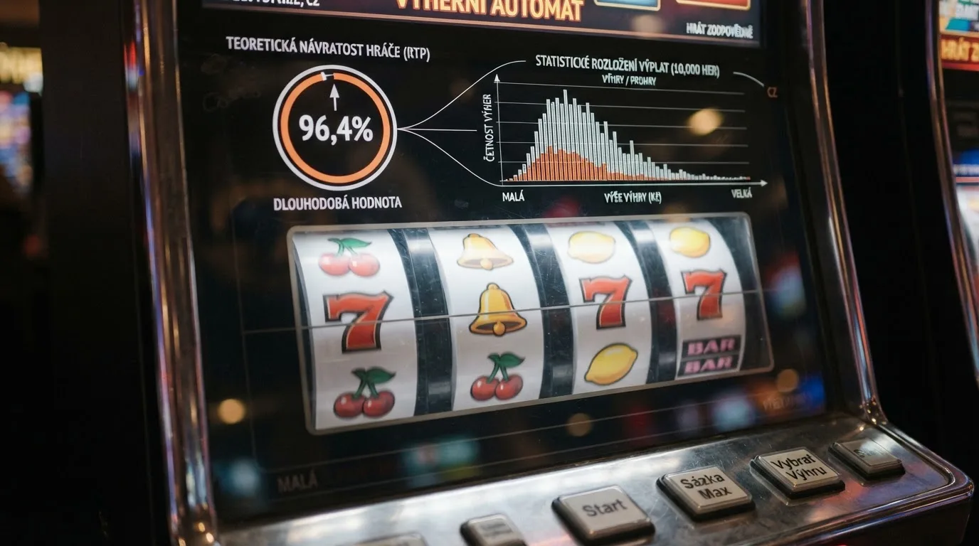Detail rulety nebo válců automatu s vizualizací čísel — procento RTP se promítá do dlouhodobého schématu výplat, ne do jednoho zatočení